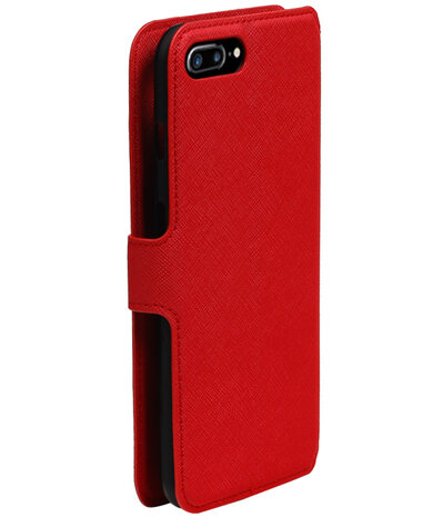 Rood Apple iPhone 7 Plus TPU wallet case booktype hoesje HM Book