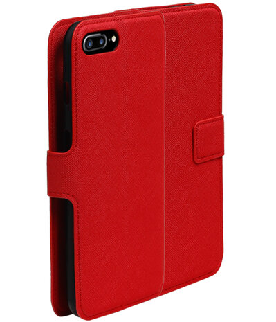 Rood Apple iPhone 7 Plus TPU wallet case booktype hoesje HM Book