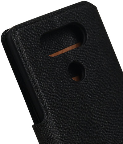 Zwart LG V20 TPU wallet case booktype hoesje HM Book