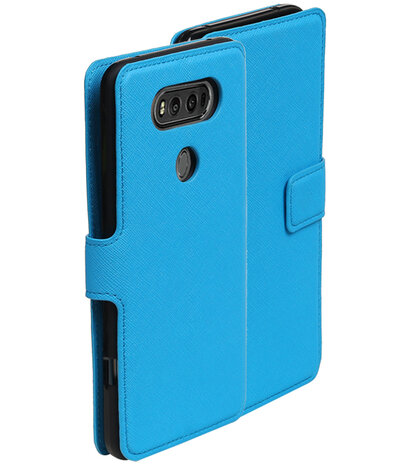 Blauw LG V20 TPU wallet case booktype hoesje HM Book