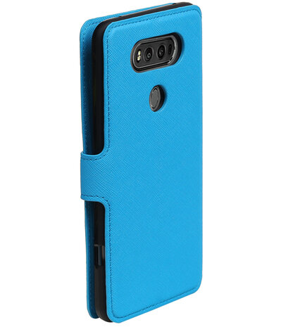 Blauw LG V20 TPU wallet case booktype hoesje HM Book