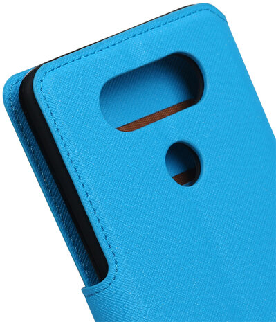 Blauw LG V20 TPU wallet case booktype hoesje HM Book