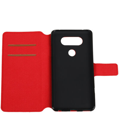 Rood Hoesje voor LG V20 TPU wallet case booktype HM Book
