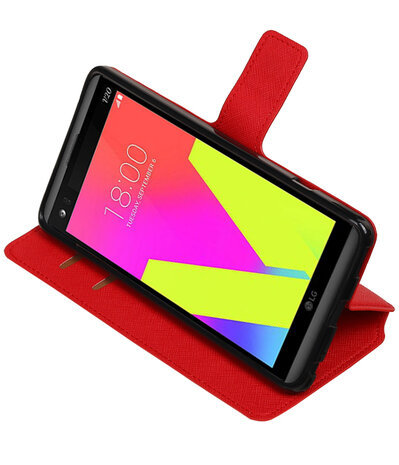 Rood LG V20 TPU wallet case booktype hoesje HM Book