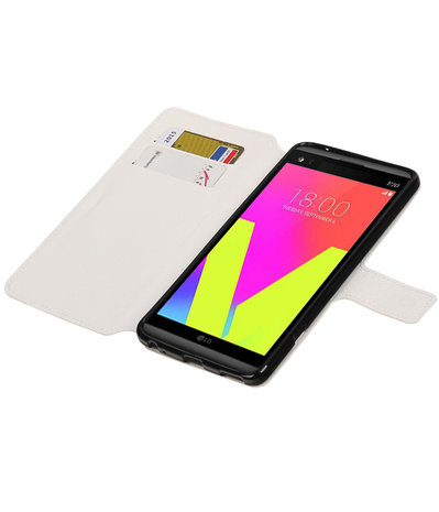 Wit LG V20 TPU wallet case booktype hoesje HM Book