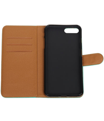 Groen Pull-Up PU booktype wallet hoesje voor Apple iPhone 7 Plus