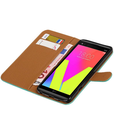 Groen Pull-Up PU booktype wallet hoesje voor LG V20