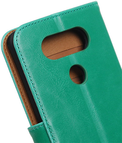 Groen Pull-Up PU booktype wallet hoesje voor LG V20