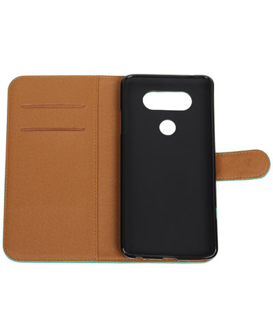 Groen Pull-Up PU booktype wallet hoesje voor LG V20