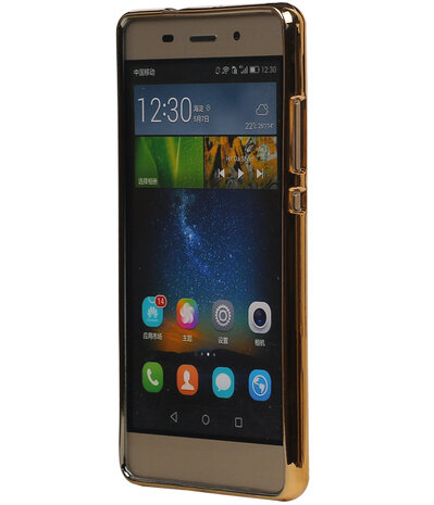 M-Cases Zwart Krokodil Design TPU back case cover hoesje voor Huawei P8 Lite