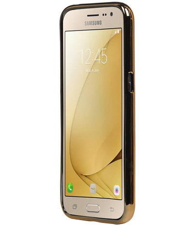 M-Cases Zwart Leder Design TPU back case hoesje voor Samsung Galaxy J5 2016