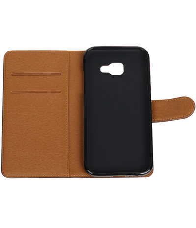 Mocca Pull-Up PU booktype wallet cover hoesje voor Samsung Galaxy A3 2017