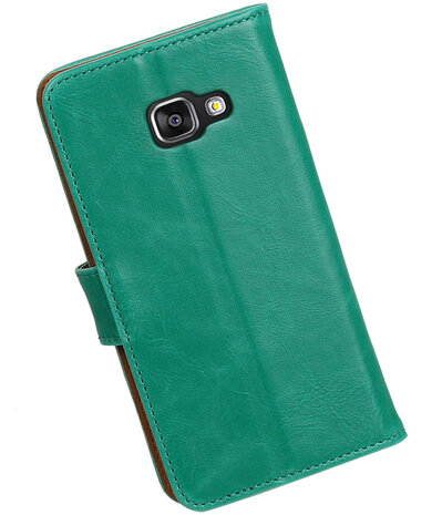 Groen Pull-Up PU booktype wallet cover hoesje voor Samsung Galaxy A3 2017