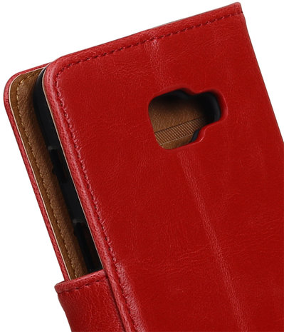 Rood Pull-Up PU booktype wallet cover hoesje voor Samsung Galaxy A3 2017