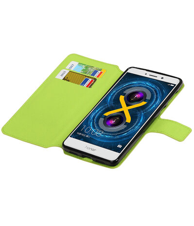 Groen Huawei Honor 6x 2016 TPU wallet case booktype hoesje HM Book