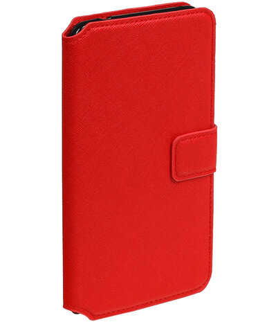 Rood Huawei Honor 6x 2016 TPU wallet case booktype hoesje HM Book