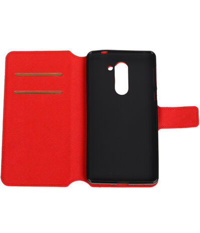 Rood Huawei Honor 6x 2016 TPU wallet case booktype hoesje HM Book