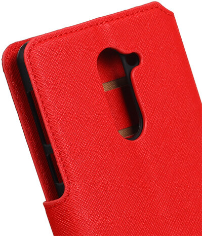 Rood Huawei Honor 6x 2016 TPU wallet case booktype hoesje HM Book