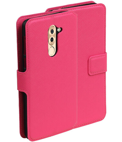 Roze Huawei Honor 6x 2016 TPU wallet case booktype hoesje HM Book