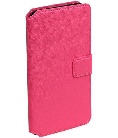 Roze Huawei Honor 6x 2016 TPU wallet case booktype hoesje HM Book