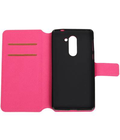Roze Huawei Honor 6x 2016 TPU wallet case booktype hoesje HM Book
