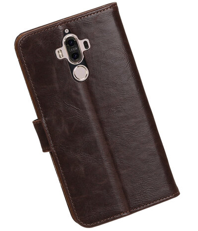 Mocca Pull-Up PU booktype wallet cover hoesje voor Huawei Mate 9