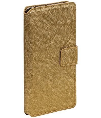 Goud HTC Desire 10 Pro TPU wallet case booktype hoesje HM Book