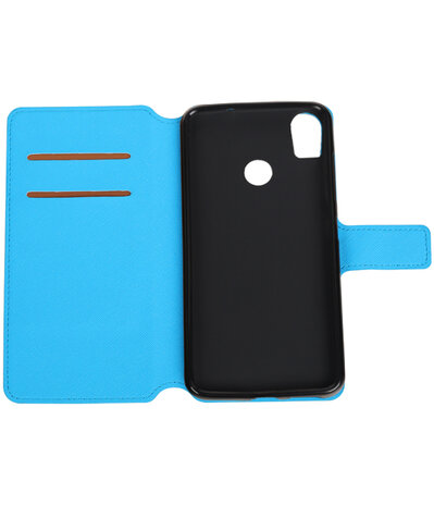 Blauw HTC Desire 10 Pro TPU wallet case booktype hoesje HM Book