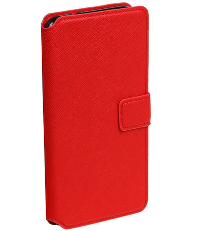Rood HTC Desire 10 Pro TPU wallet case booktype hoesje HM Book