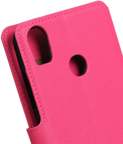 Roze HTC Desire 10 Pro TPU wallet case booktype hoesje HM Book