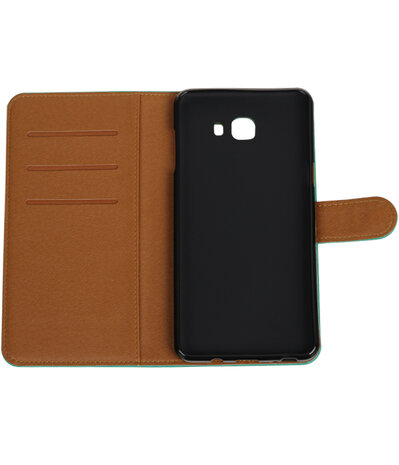 Groen Pull-Up PU booktype wallet cover hoesje voor Samsung Galaxy C9