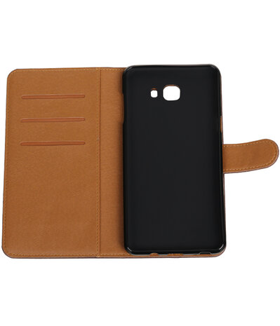 Mocca Pull-Up PU booktype wallet cover hoesje voor Samsung Galaxy C9