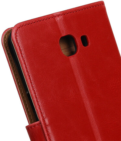 Rood Pull-Up PU booktype wallet cover hoesje voor Samsung Galaxy C9