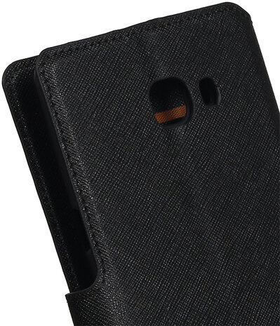 Zwart Samsung Galaxy C9 TPU wallet case booktype hoesje HM Book