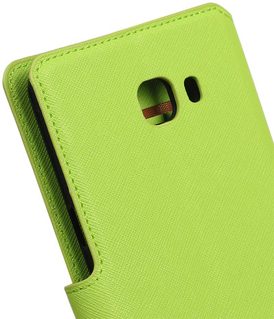 Groen Samsung Galaxy C9 TPU wallet case booktype hoesje HM Book