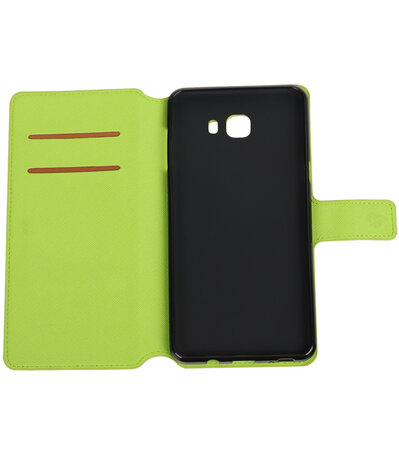 Groen Samsung Galaxy C9 TPU wallet case booktype hoesje HM Book