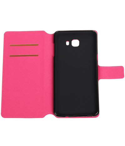 Roze Samsung Galaxy C9 TPU wallet case booktype hoesje HM Book