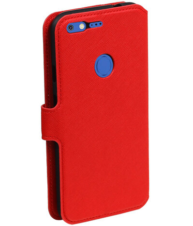 Rood Google Pixel TPU wallet case booktype hoesje HM Book