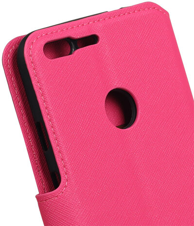 Roze Google Pixel TPU wallet case booktype hoesje HM Book
