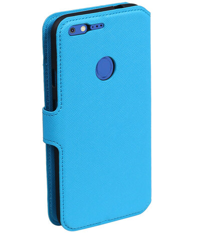 Blauw Google Pixel XL TPU wallet case booktype hoesje HM Book