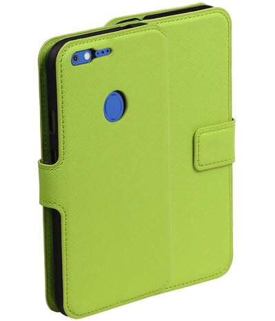 Groen Google Pixel XL TPU wallet case booktype hoesje HM Book