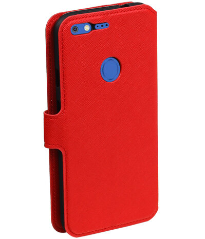 Rood Google Pixel XL TPU wallet case booktype hoesje HM Book