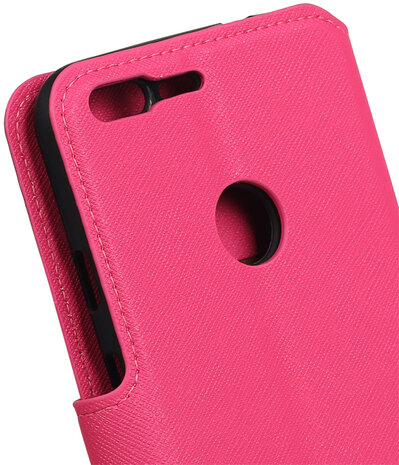 Roze Google Pixel XL TPU wallet case booktype hoesje HM Book