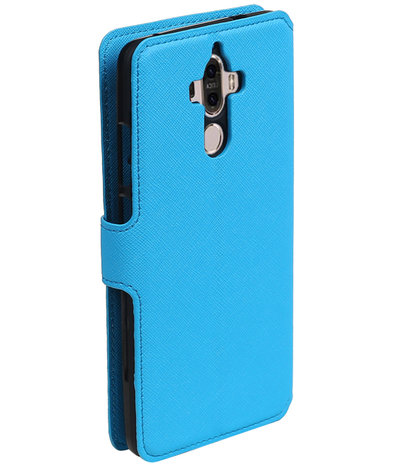 Blauw Huawei Mate 9 TPU wallet case booktype hoesje HM Book