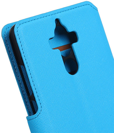 Blauw Huawei Mate 9 TPU wallet case booktype hoesje HM Book