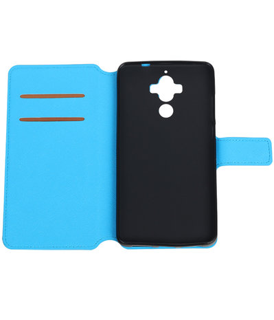 Blauw Huawei Mate 9 TPU wallet case booktype hoesje HM Book