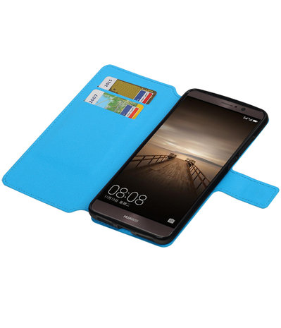 Blauw Huawei Mate 9 TPU wallet case booktype hoesje HM Book