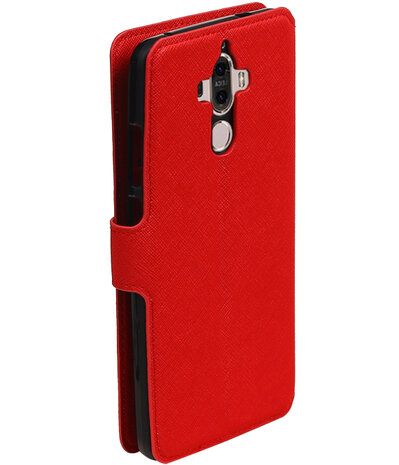 Rood Huawei Mate 9 TPU wallet case booktype hoesje HM Book