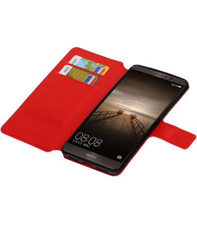 Rood Huawei Mate 9 TPU wallet case booktype hoesje HM Book