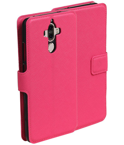Roze Huawei Mate 9 TPU wallet case booktype hoesje HM Book